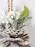  image of very-home-set-of-6-frosted-pinecone-hanging-christmas-tree-ornaments