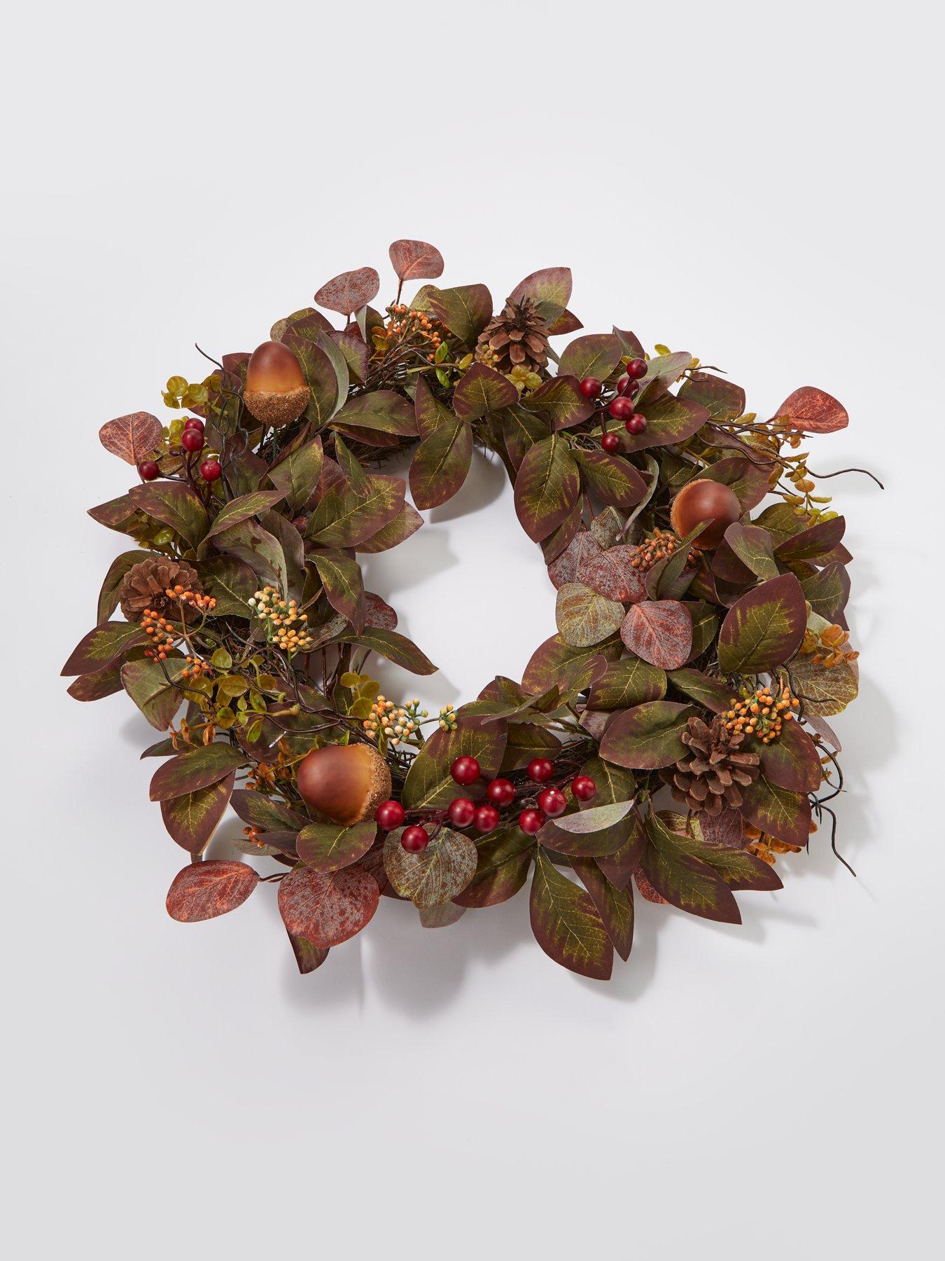  image of very-home-autumn-wreath-with-pinecones-and-acorns-60-cm