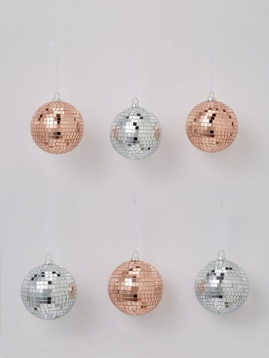 stillFront image of mirror-ball-hanging-christmas-tree-ornaments--nbspset-of-6