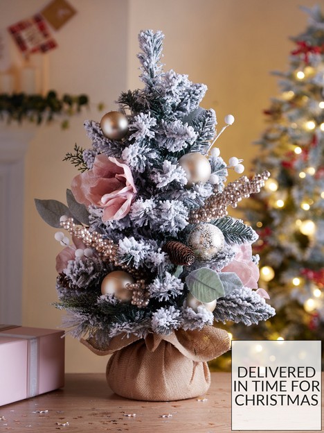 very-home-frosted-rose-table-top-tree