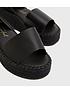  image of new-look-wide-fit-black-espadrille-chunky-sandals