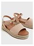  image of new-look-wide-fit-cream-diamant-chunky-espadrille-sandals