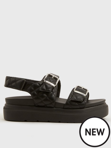 new-look-black-quilted-chunky-footbed-sandals