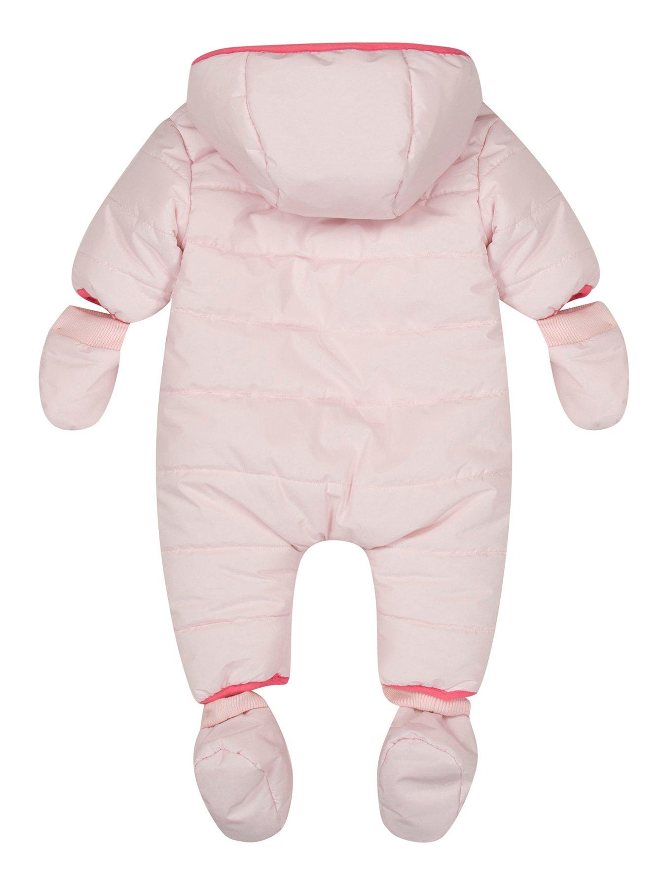 BOSS Baby Girls All In One Snowsuit Pale Pink