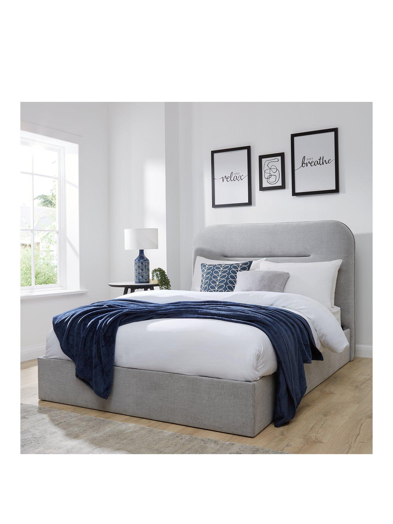 Very Home Mellow End Lift Up Storage Ottoman Bed with Mattress Options (Buy  &  SAVE!) - Grey