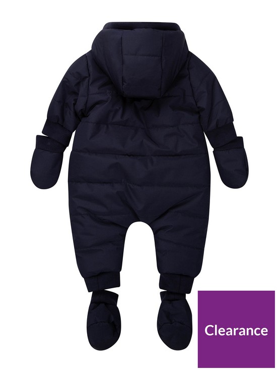 back image of boss-baby-boys-all-in-one-snowsuit-navy