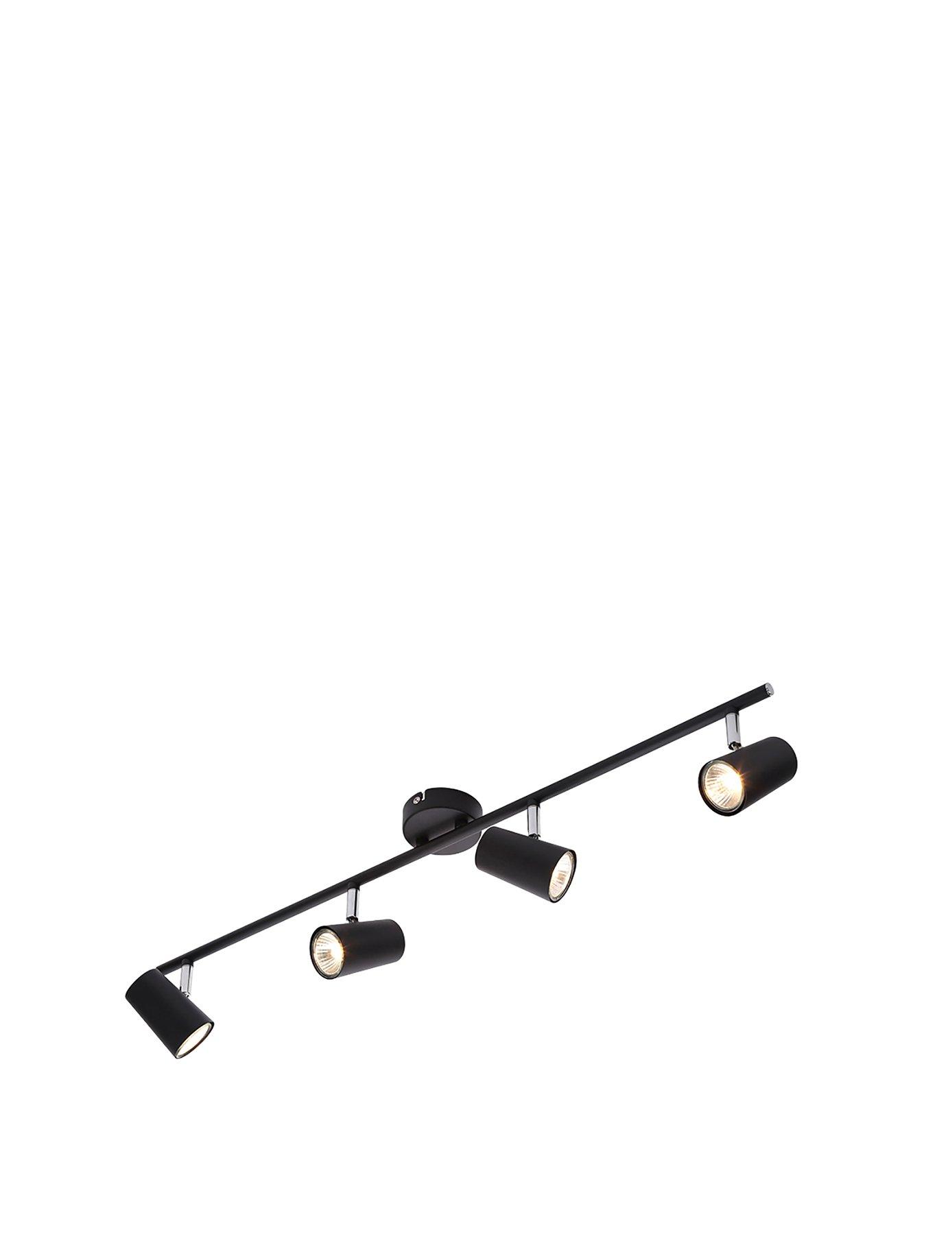  image of very-home-harlo-4-light-bar-fitting-black