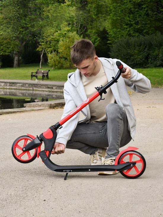 front image of evo-velocity-scooter-red