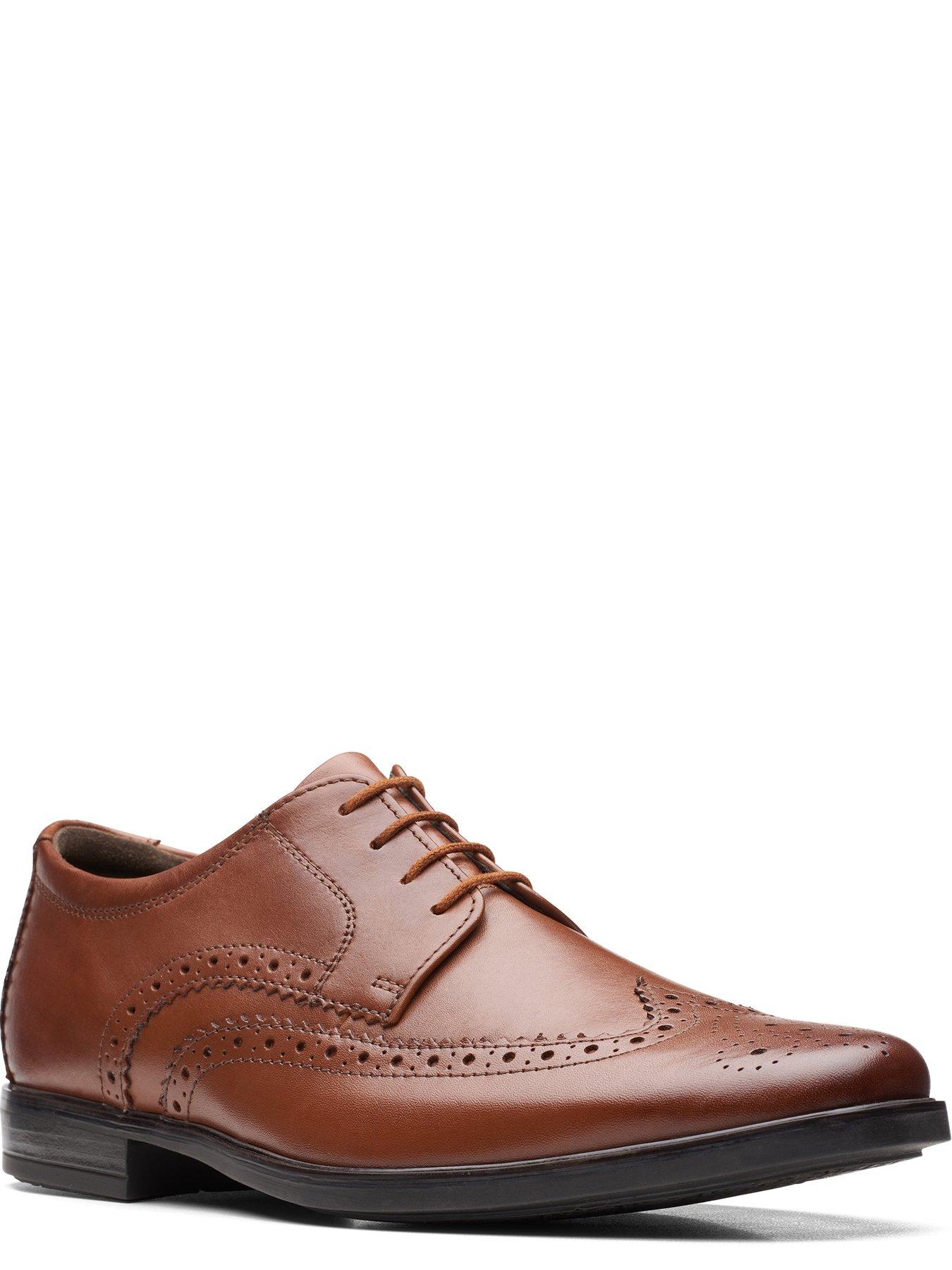  image of clarks-howard-wing-formal-shoes-dark-tan