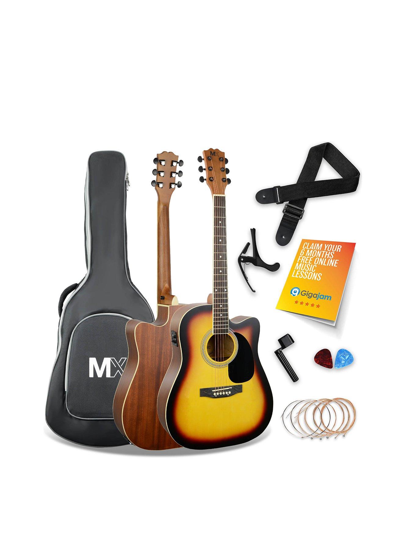 undefined MX Cutaway Electro Acoustic Guitar Pack - Sunburst