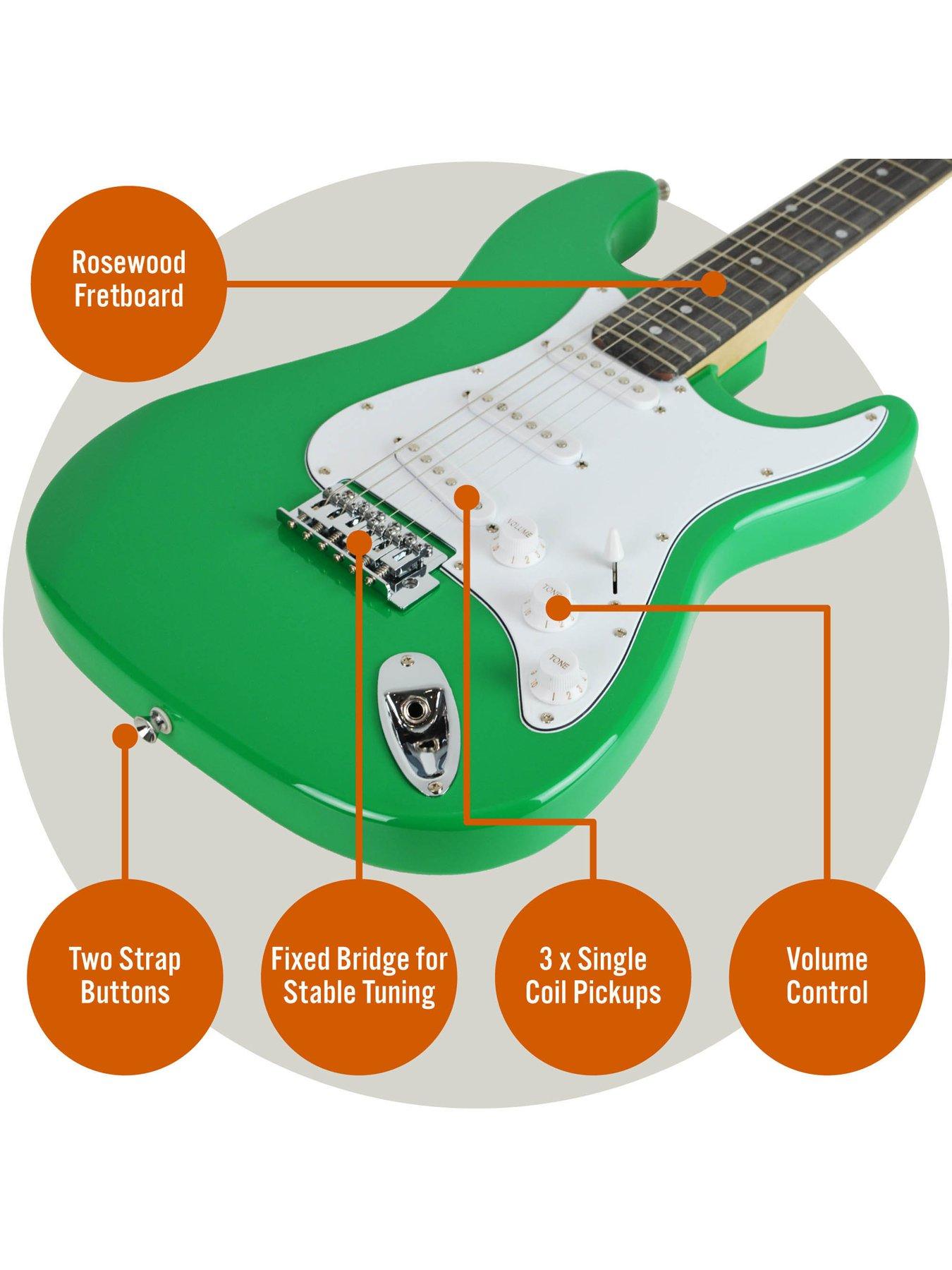 Image 4 of 6 of Full Size 4/4 Electric Guitar Ultimate Kit with 10W Amp - 6 Months FREE Lessons - &nbsp;Green
