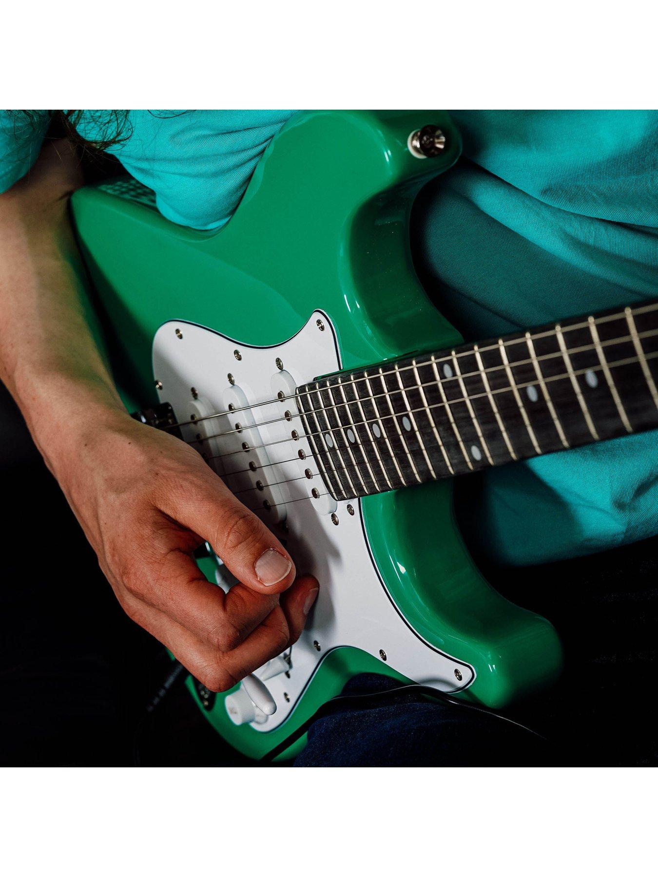  image of 3rd-avenue-full-size-44-electric-guitar-ultimate-kit-with-amp-6-months-free-lessons-green