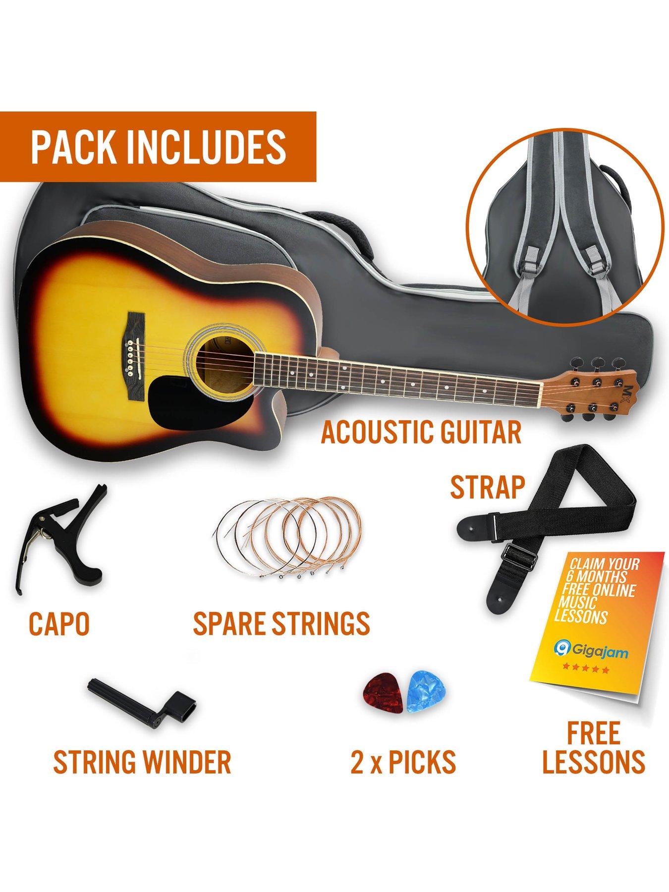  image of mx-by-3rd-avenue-performance-series-acoustic-guitar-full-size-guitar-package-sunburst