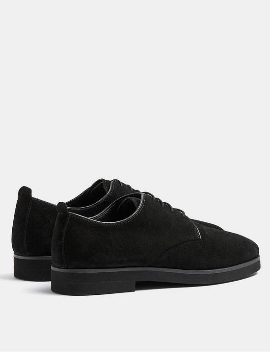 back image of river-island-suede-casual-derby-shoes-black
