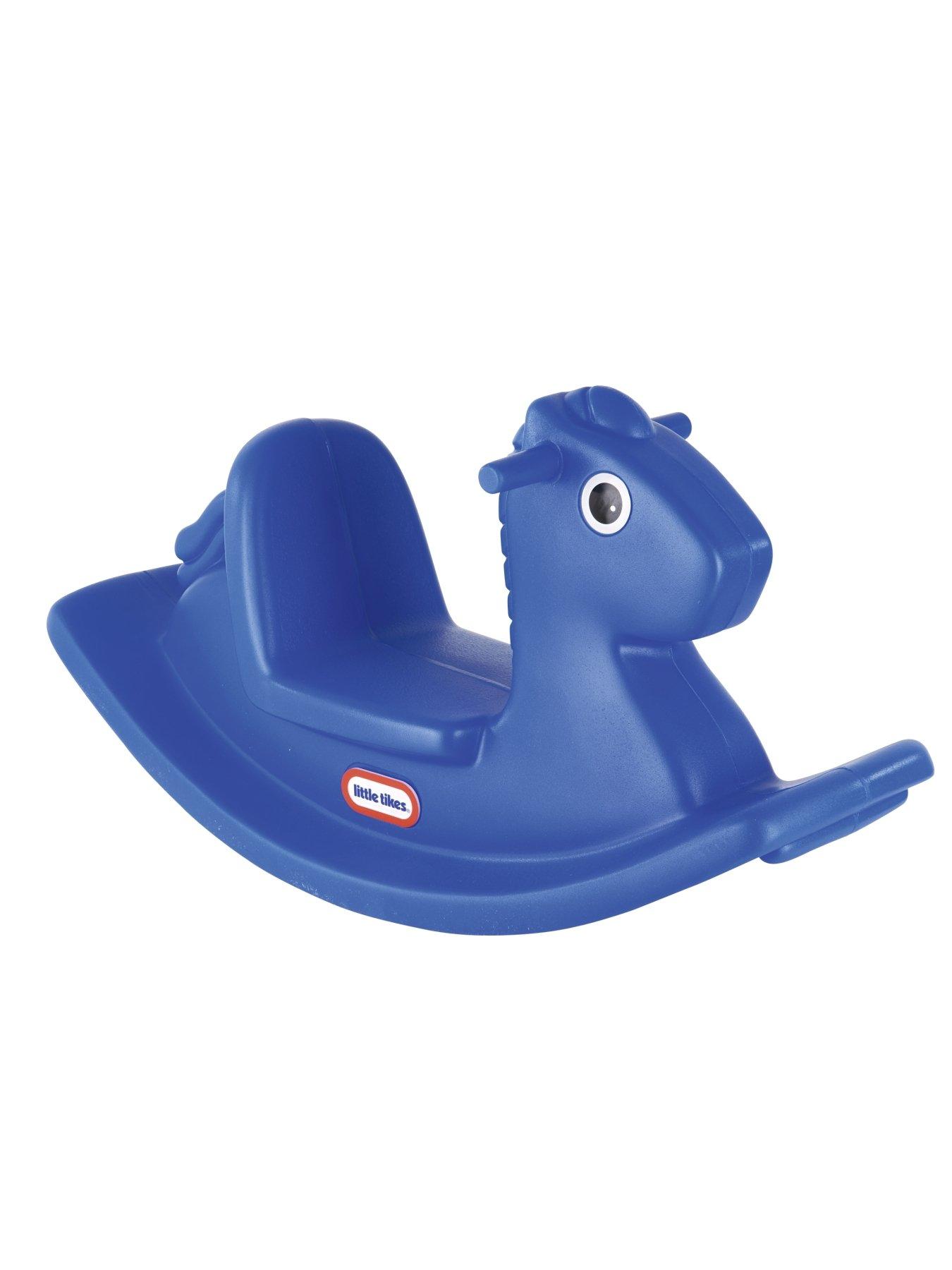 blue rocking horse