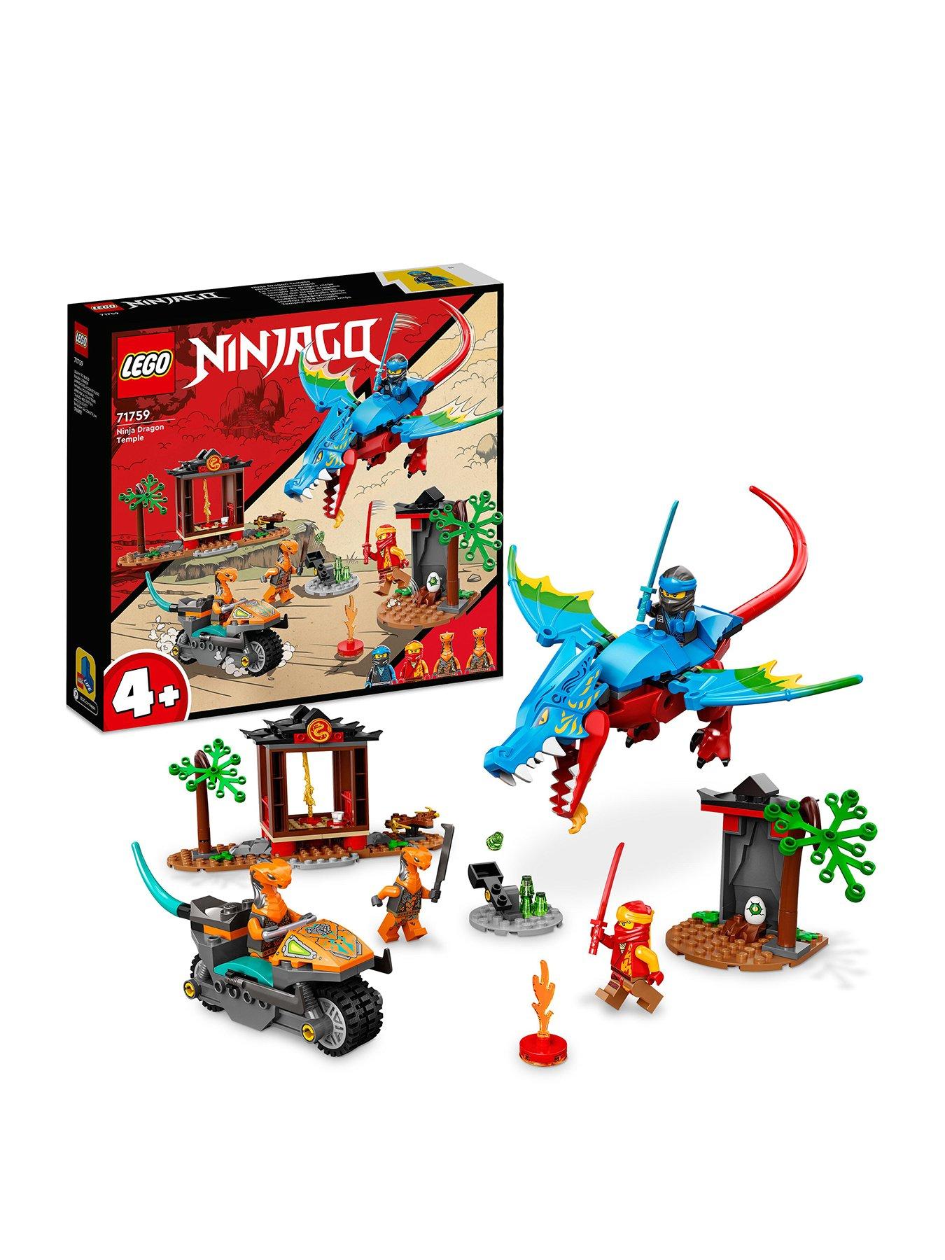 LEGO NINJAGO Ninja Dragon Temple Set 71759 with Toy Motorcycle, Kai, NYA  and Snake Warrior Minifigures, Gift for Kids 4 Plus Years Old