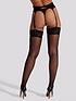  image of ann-summers-hosiery-lace-top-glossy-stockings