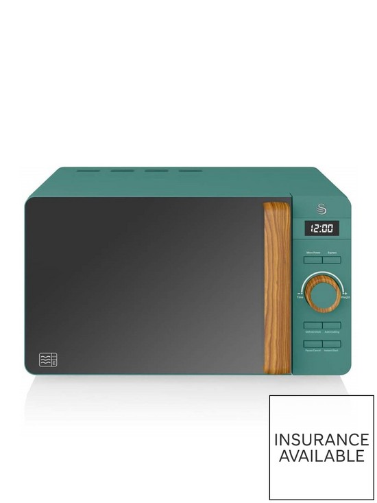 front image of swan-20l-nordic-800w-microwave--green