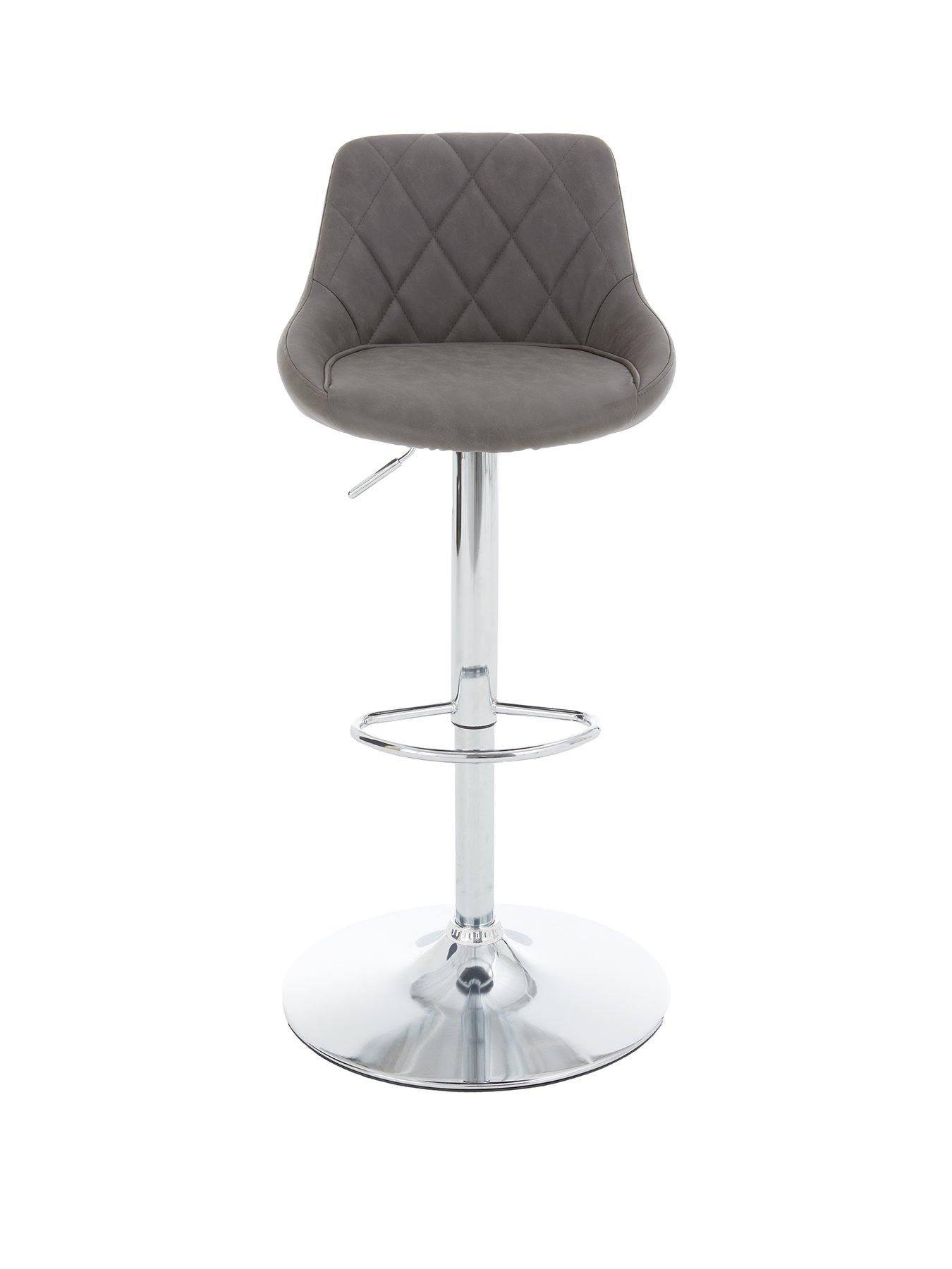 stillFront image of very-home-diamond-stitch-faux-leather-bar-stool-grey-fscreg-certified