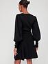  image of v-by-very-sweetheart-compact-knit-skater-dress-black