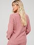  image of v-by-very-fluffy-crew-neck-balloon-sleeve-top-pink