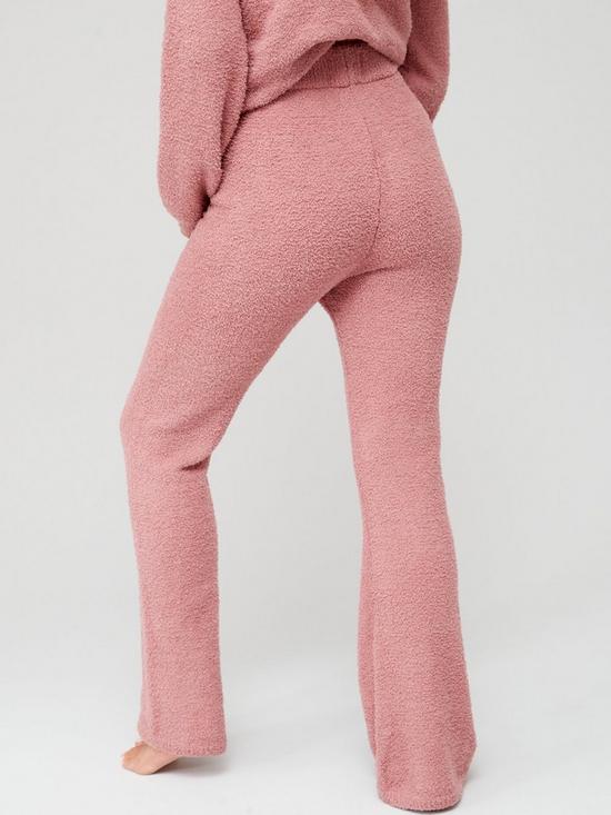 stillFront image of v-by-very-fluffynbspwide-leg-trouser-pink