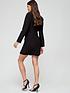  image of v-by-very-wrap-button-detail-mini-dress-blacknbsp