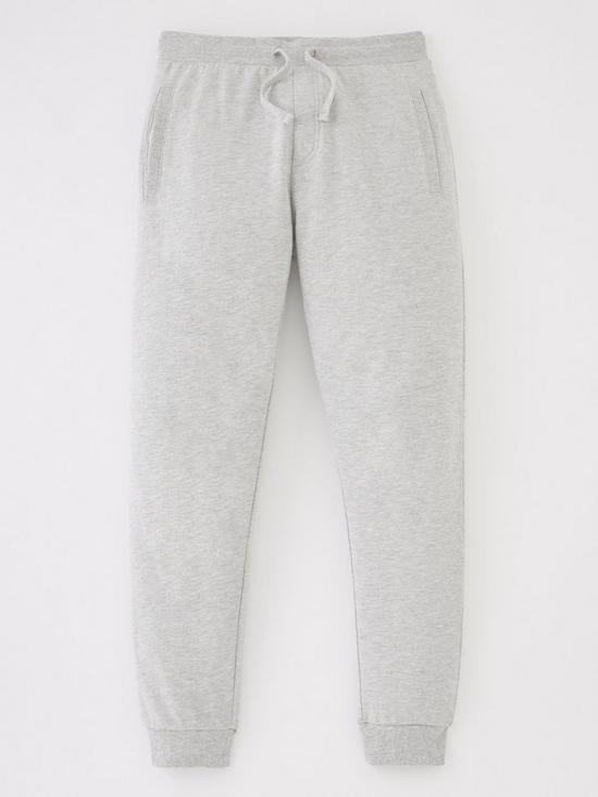 front image of everyday-essential-skinny-jogger-grey-marl