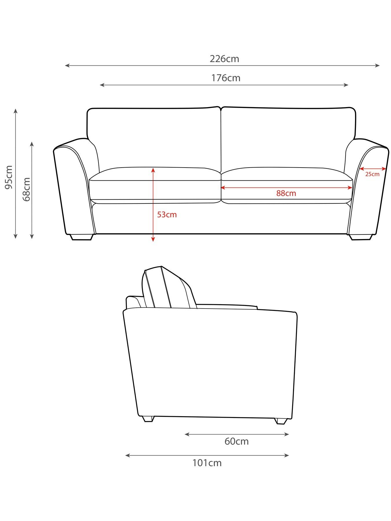 Image 4 of 4 of Very Home Jackson Fabric 4 Seater Sofa&nbsp;- Made in the UK