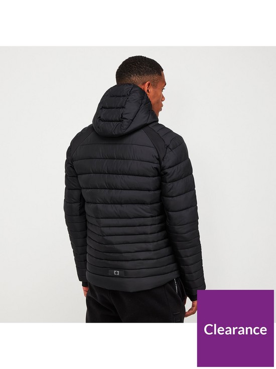 stillFront image of zavetti-canada-faro-hybrid-padded-jacket-black