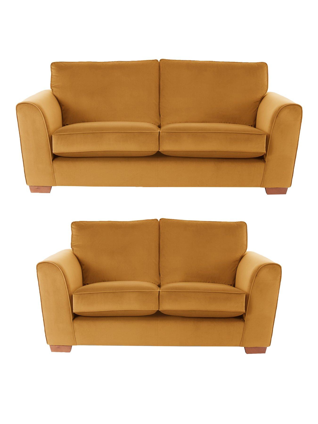 very-home-jackson-3-seater-2-seater-velvet-sofa-set-buy-and-save
