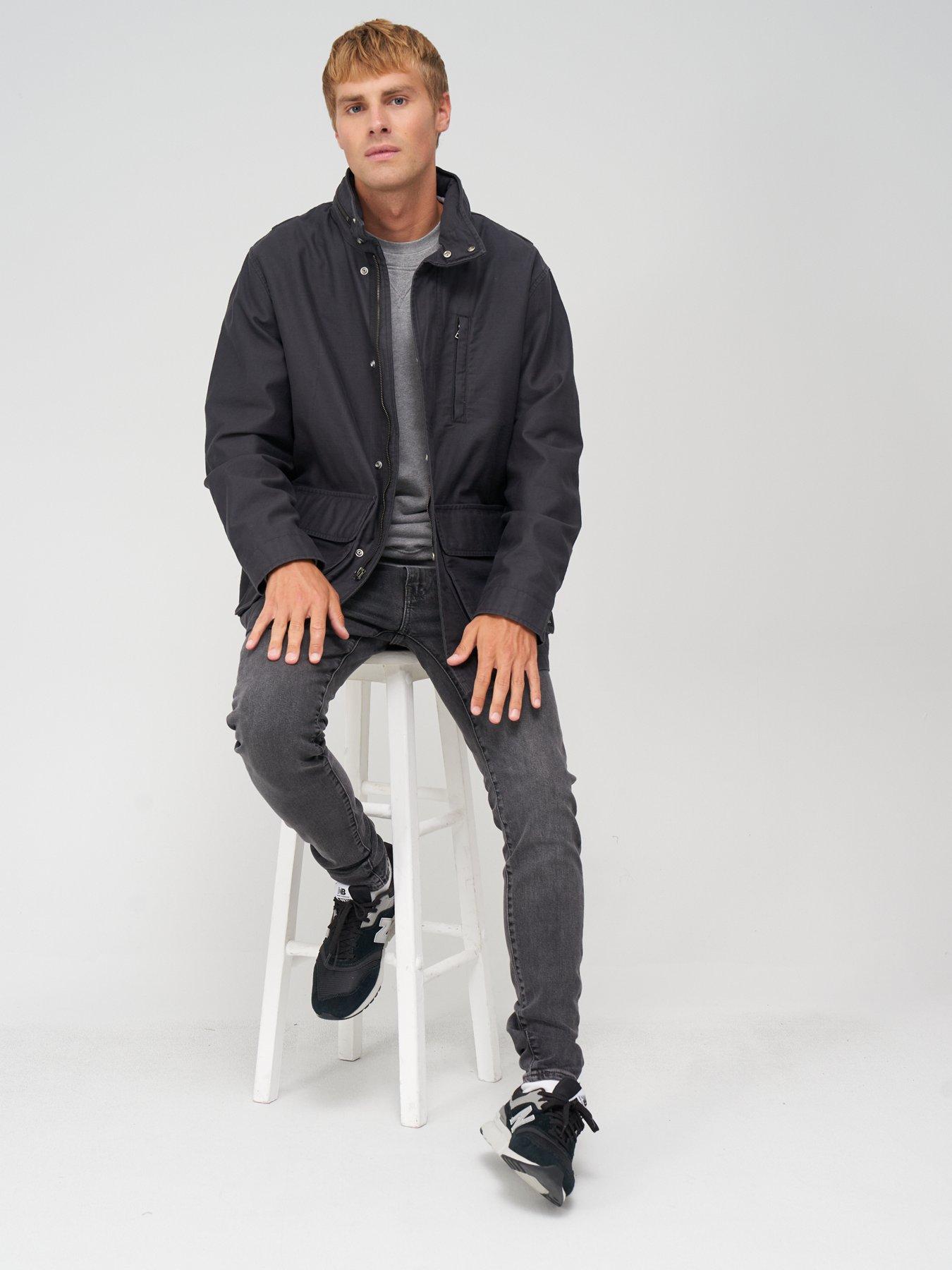  image of levis-fulton-hooded-field-coat-black