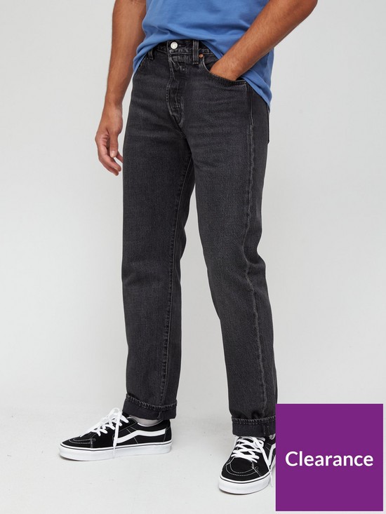 front image of levis-501-original-straight-fit-jeans-black