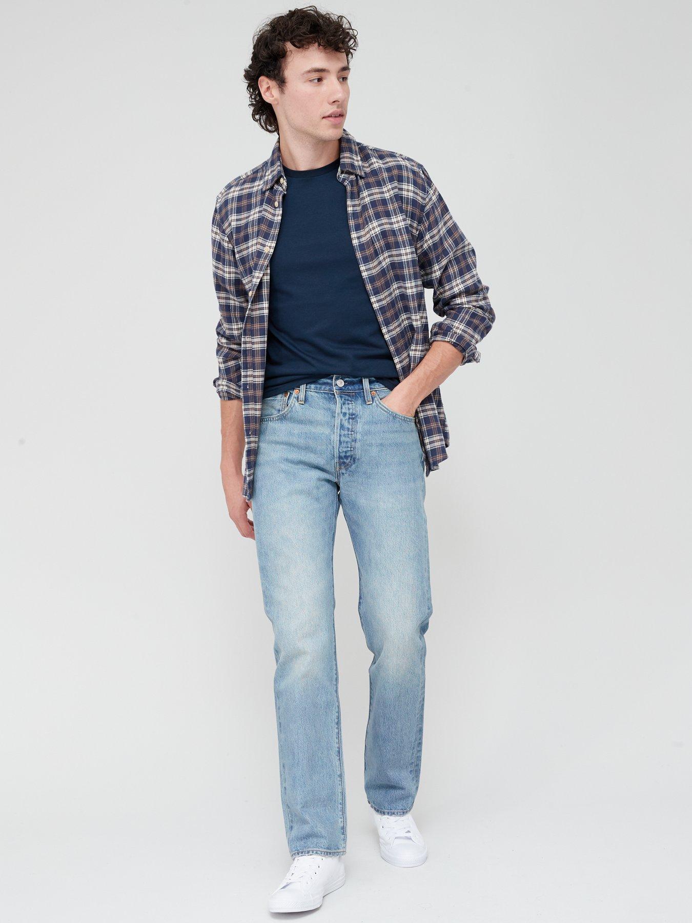  image of levis-501-original-straight-fit-jeans-light-wash-blue