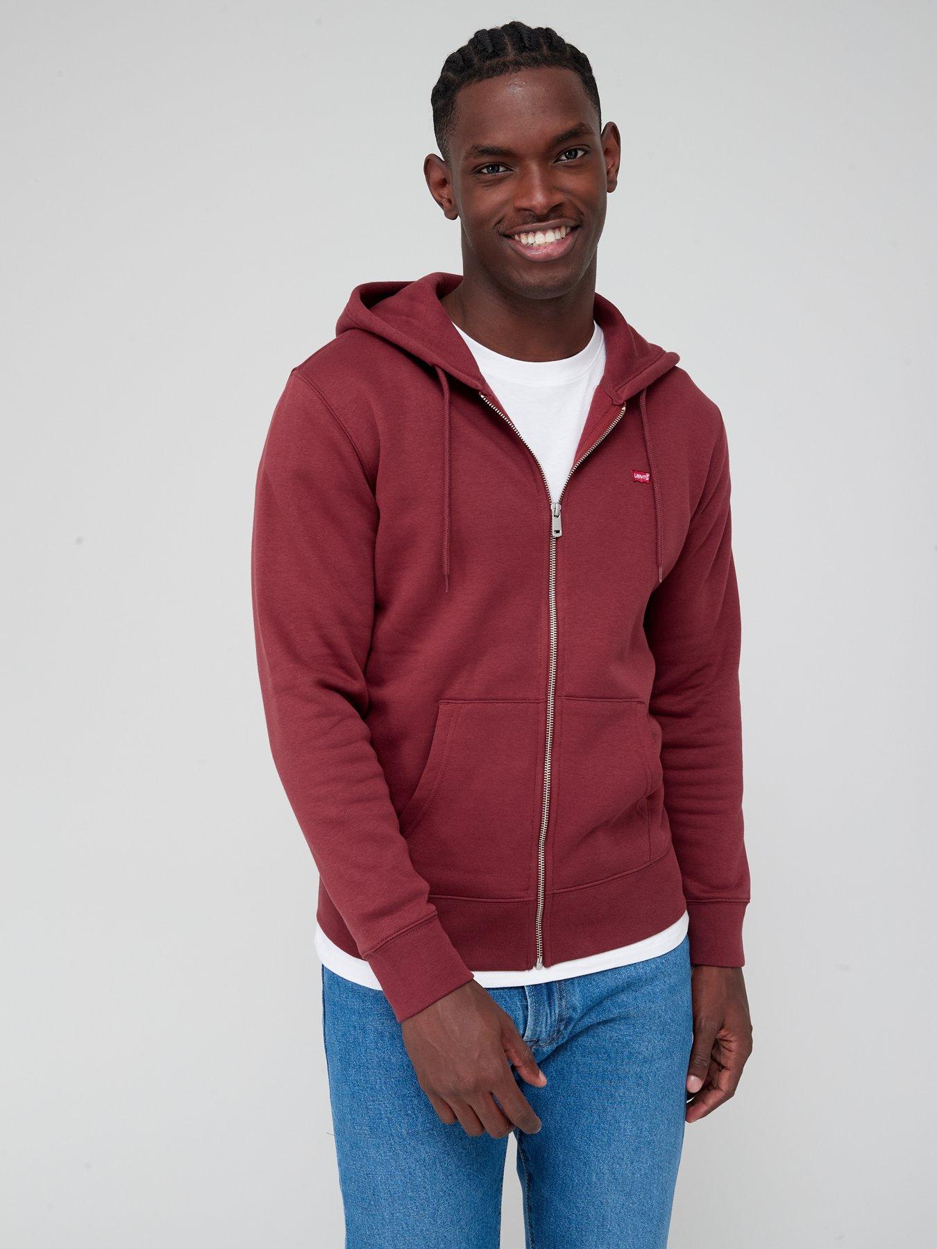 Levi's Small Logo Zip Through Hoodie - Red 