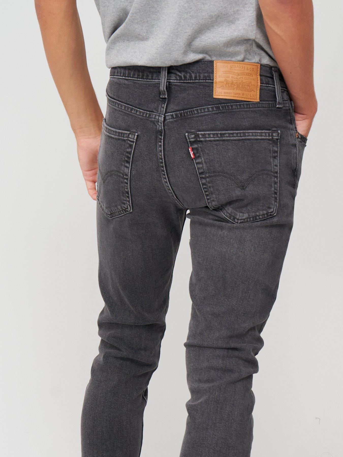  image of levis-skinny-taper-fit-jeans-dark-grey