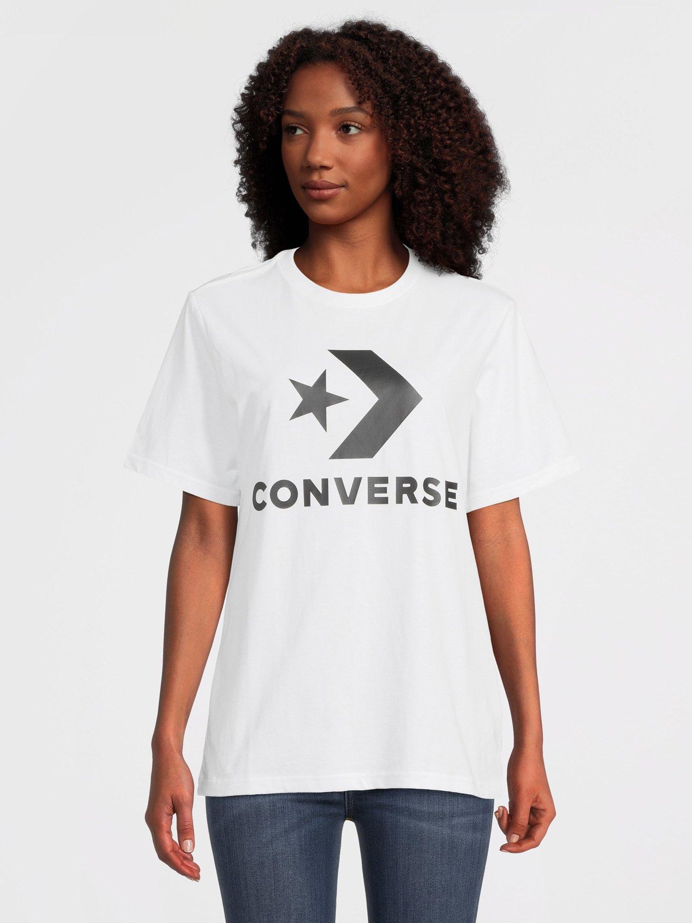 White converse t shirt on sale womens