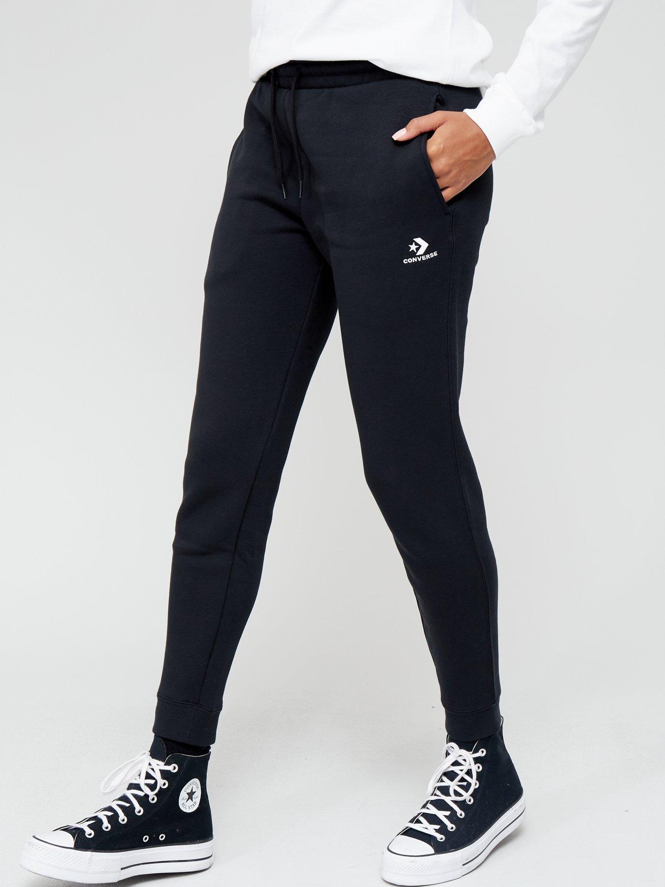 Converse Womens Star Chevron Joggers Black Littlewoods