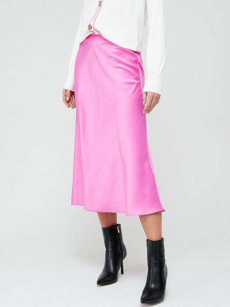v-by-very-bias-cut-midi-skirt-pink