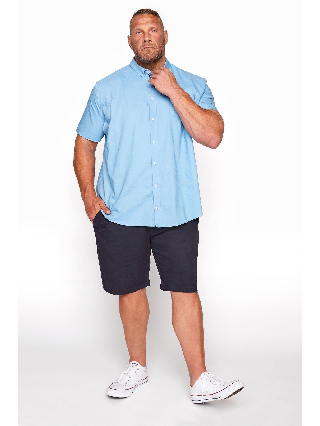  image of badrhino-stretch-chino-shorts-blue