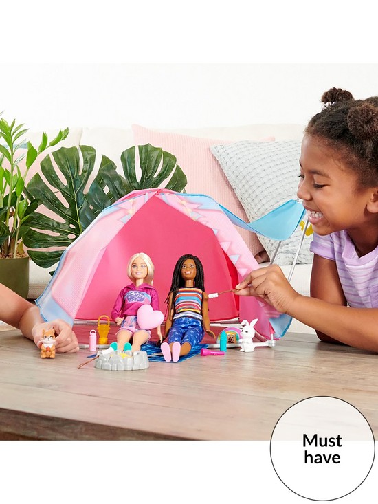 back image of barbie-lets-go-camping-tent-playset-dolls-and-accessories