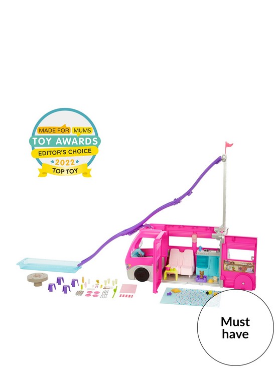 stillFront image of barbie-dream-camper-vehicle-playset-and-accessories