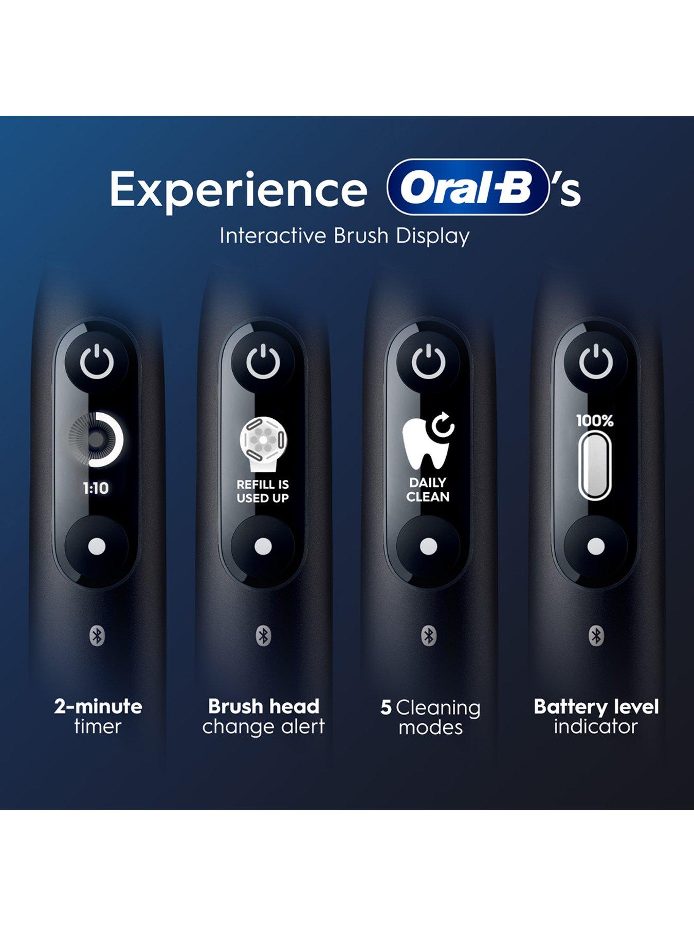  image of oral-b-io6-black-lava-amp-pink-sand-electric-toothbrush-duo-pack