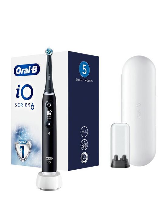 front image of oral-b-io6nbspultimate-clean-electric-toothbrush-black-lava