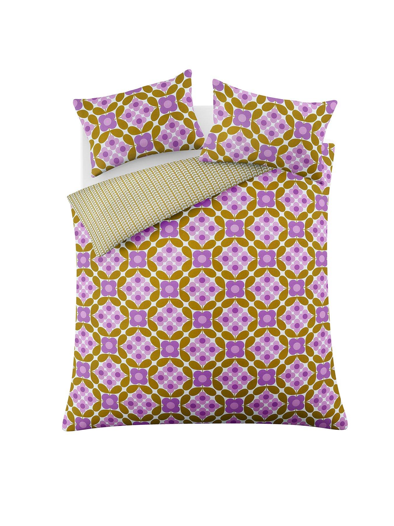 Orla Kiely Flower Tile 100 Cotton Duvet Cover