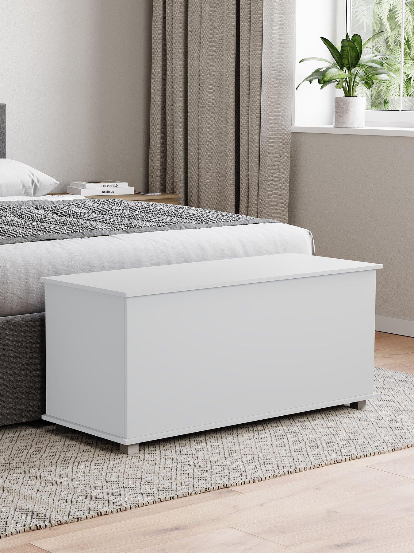Image 1 of 5 of Vida Designs Leon Storage Ottoman - White