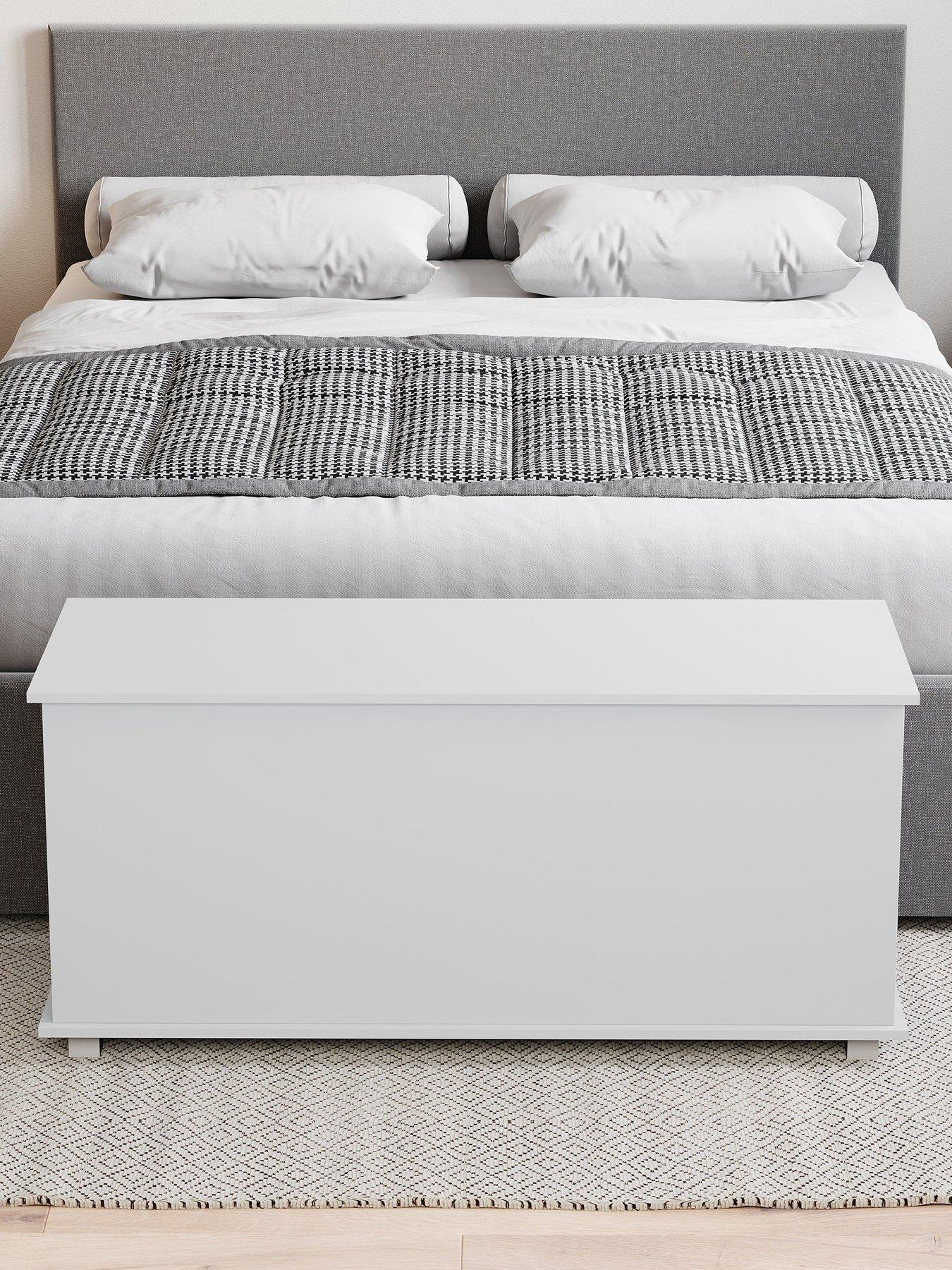 Image 2 of 5 of Vida Designs Leon Storage Ottoman - White
