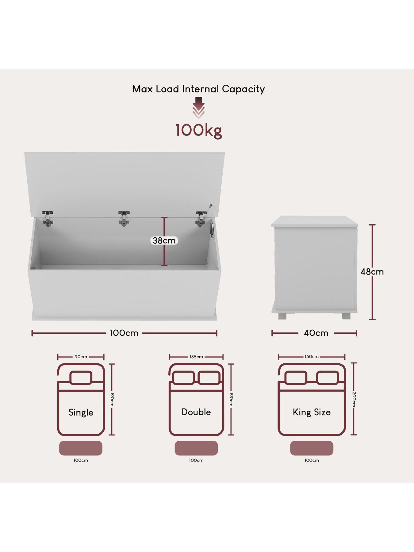 Image 5 of 5 of Vida Designs Leon Storage Ottoman - White