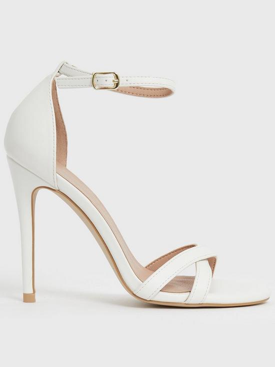 front image of new-look-white-strappy-stiletto-heel-sandals