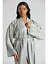  image of loungeable-iridescent-plisse-maxi-robe-silver